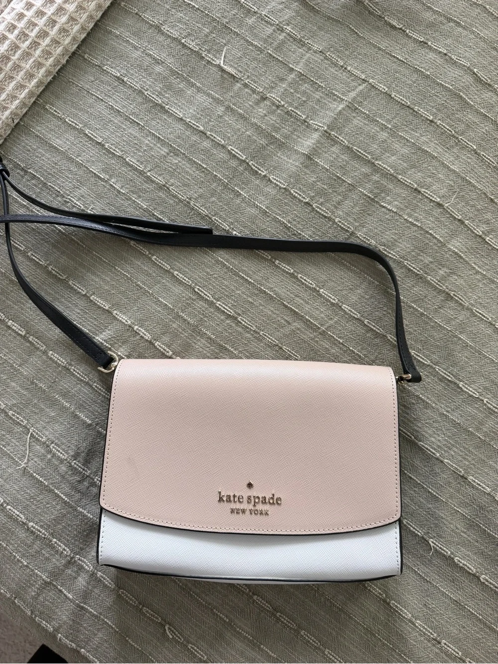 kate spade Two-Tone beige, White & Black Crossbody Bag